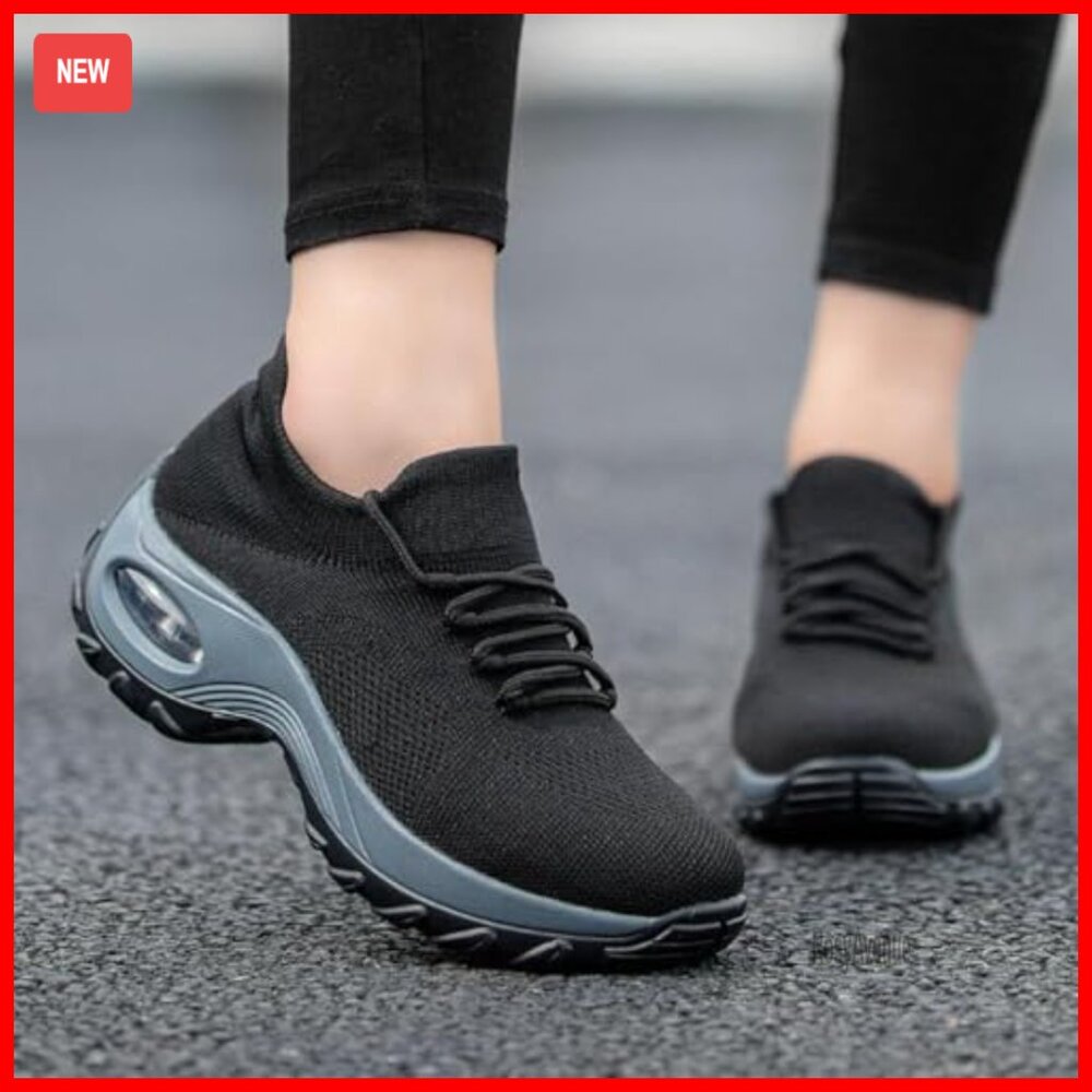 Women's Orthopedic Sneakers with Arch Support Air Cushion Walking Running Shoes - Picture 2 of 7